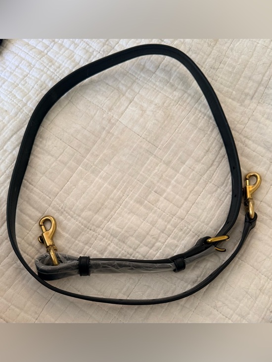 Coach Handbags - Coach Black Leather Strap 42” Adjustable Brass Hardware Crossbody Shoulder
